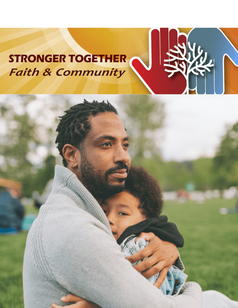 black father hugging his son